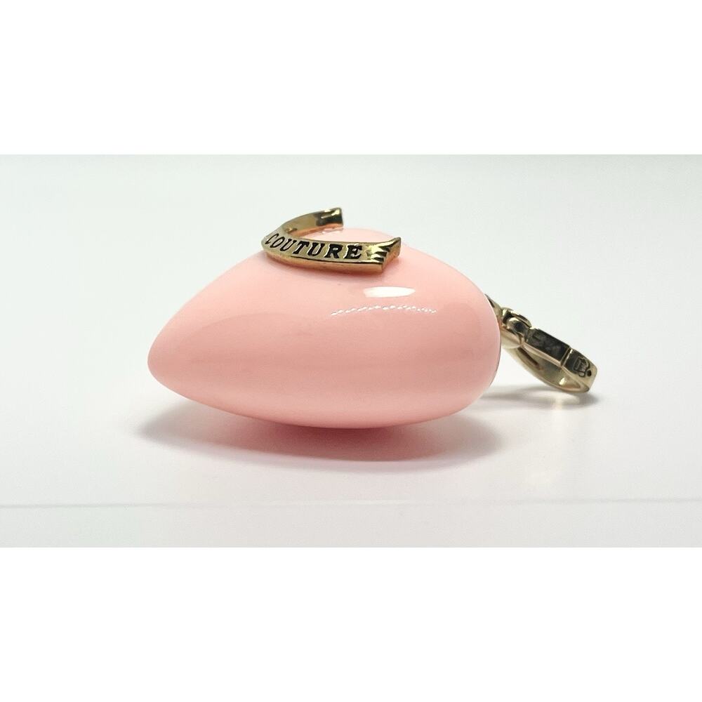 2000s Juicy Couture X Dylan’s Candy Bar Pink Y2K Lucite Puffy Heart Clip Charm - Picture 3 of 5